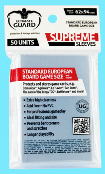 Ultimate Guard - Supreme Sleeves Board Game Standard European (50)